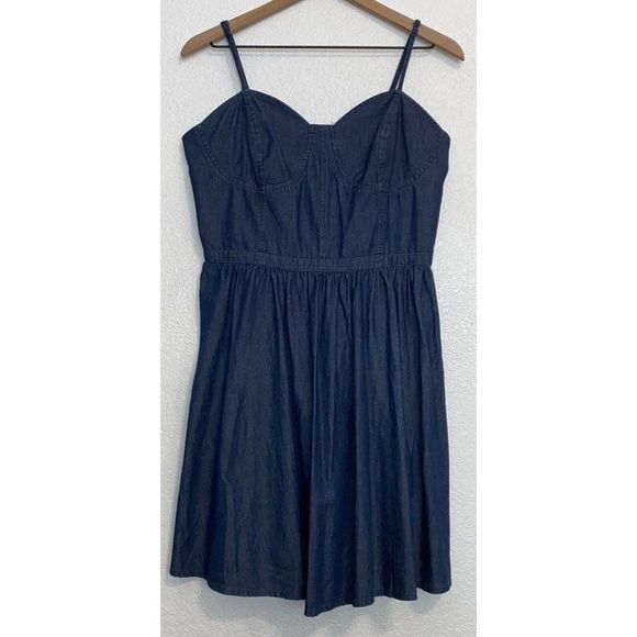 LC Lauren Conrad Dresses & Skirts - Lauren Conrad Chambray Bustier Dress Size 14 NWT